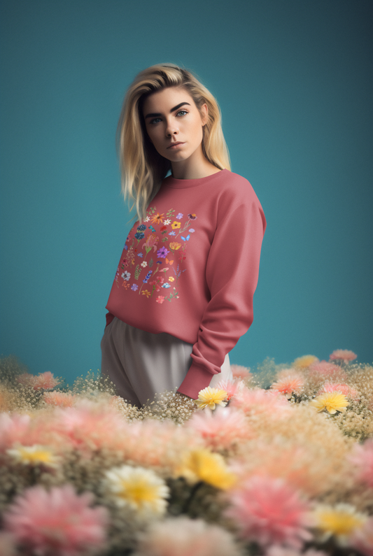 Wildflowers Unisex Vintage Style Sweatshirt